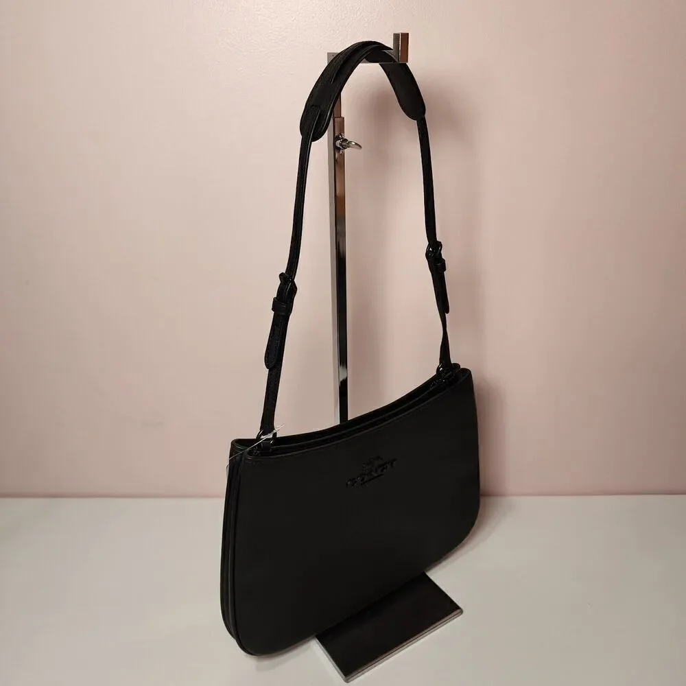 NWT Coach CP101 Penelope Leather Shoulder Bag Black